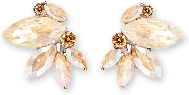 Spiritlele Sparkly Rhinestone Drop Earring Dainty Faux Crystal Earring Studs for Women Wedding Prom Party - Image 1